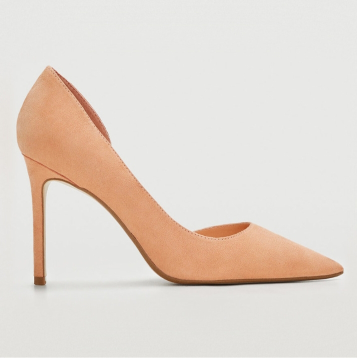 Escarpins ZARA Gris à Brides - Taille 38, Tissu Effet Nubuck, Coupe Asymétrique, Neuf Avec Défauts
